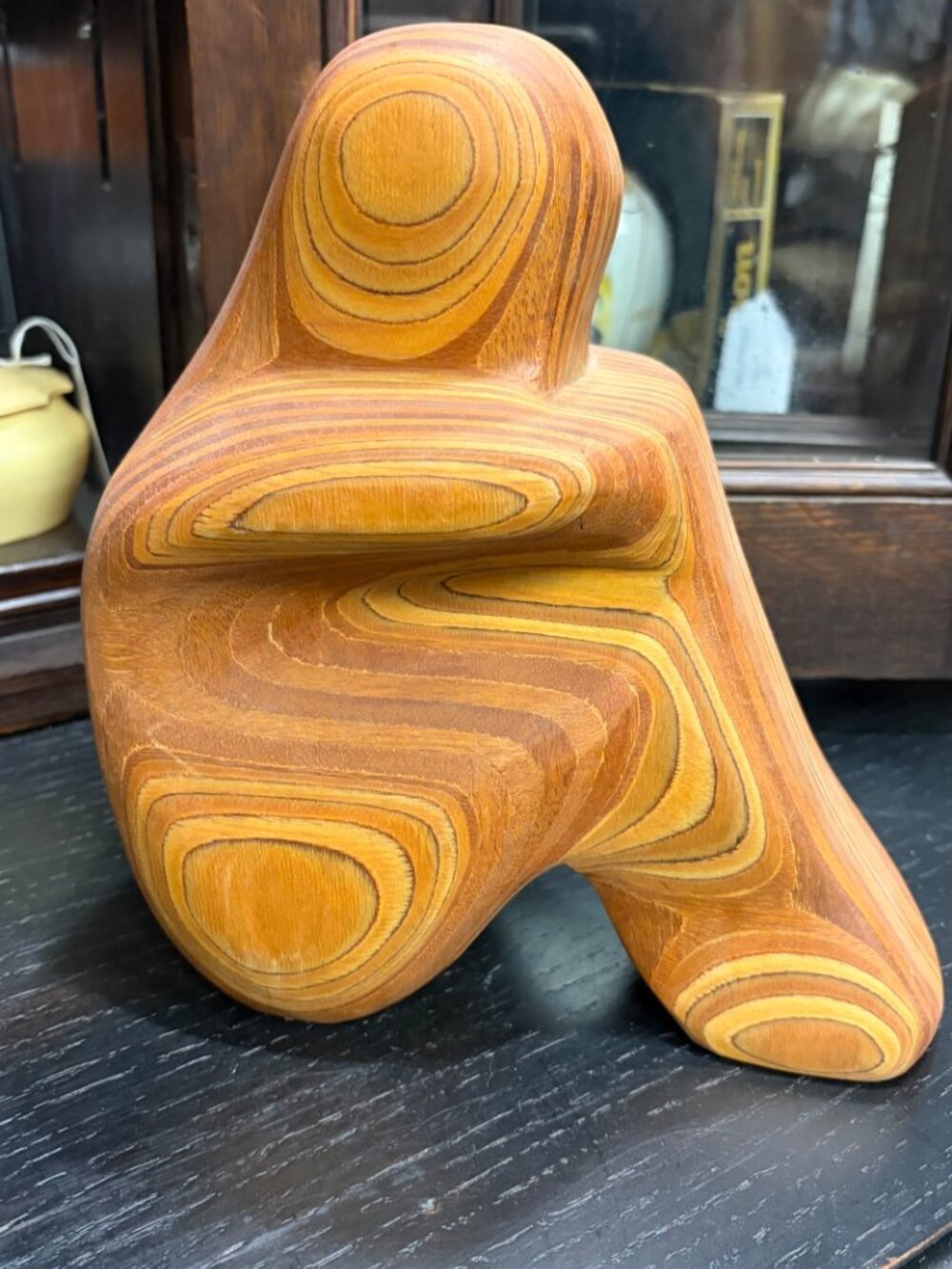 Vintage 1982 Signed Abstract Laminated Wood Sculpture Artisans Alley Niagara Fal